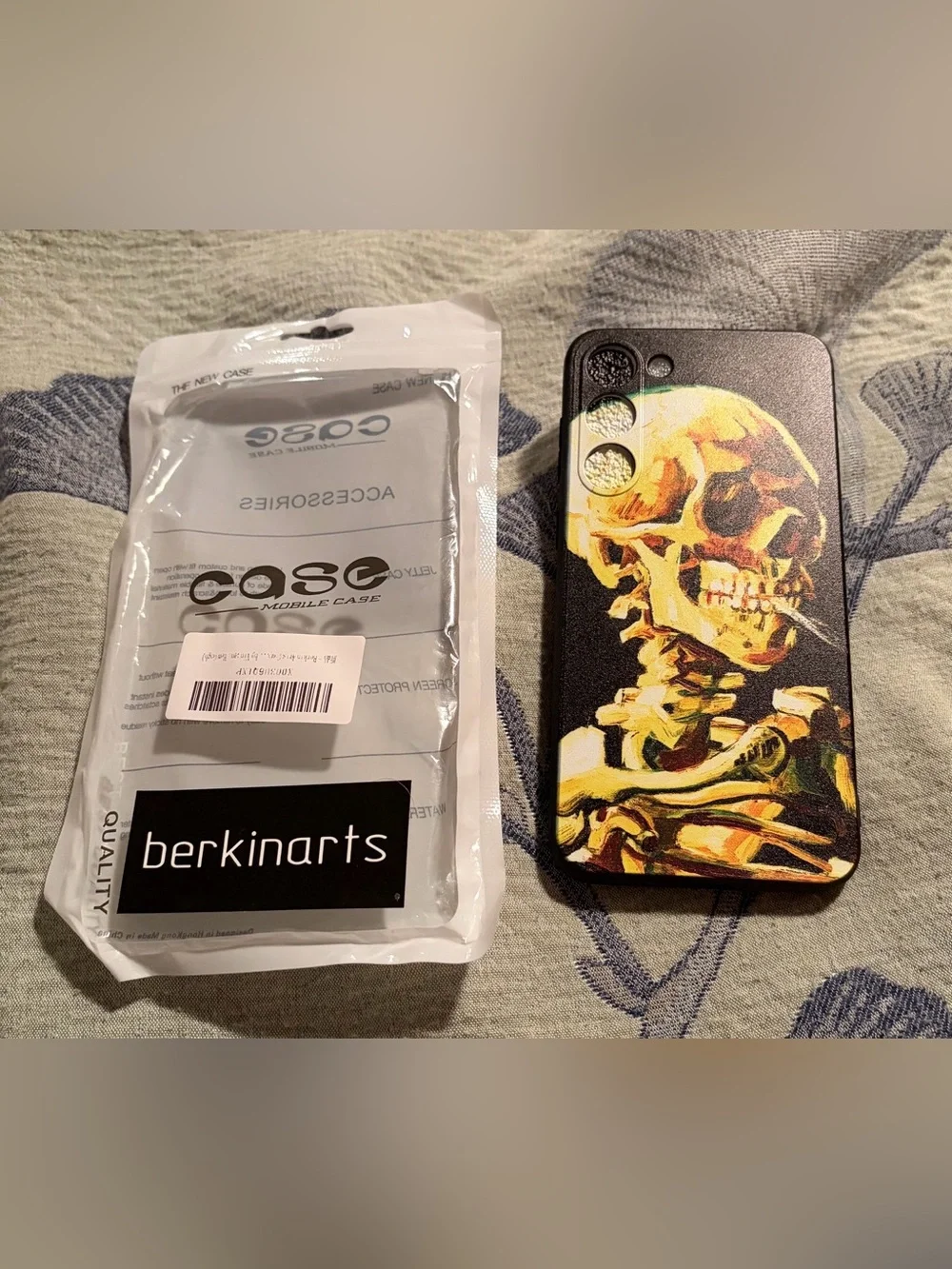 Berkin Arts Samsung Galaxy A54 5G Skull Art Silicone Phone Case